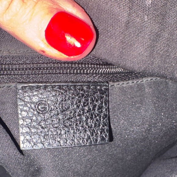 Gucci 265691 Vintage Abbey GG Shoulder Bag Black Canvas Leather Crossbody. - Picture 11 of 15